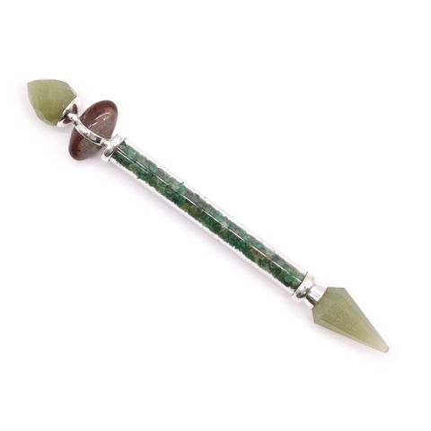 Green Adventurine  Happiness Shiva Lingam Magic Wand