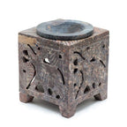 Elephant Square Soapstone Oil Burner
