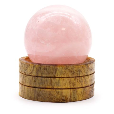 Rose Quartz  Gemstone Sphere with Stand 50mm
