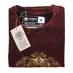 Hamsa Maroon  Stone Washed T-Shirt Small