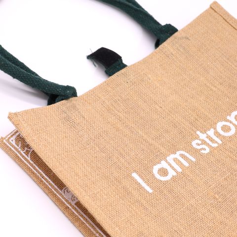 I am Bright Hop Hare Jute Big Bag