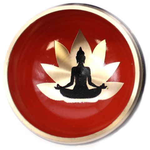 Buddha Black/Orange  Singing Bowl Set
