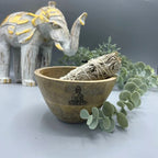 Buddha Wooden Smudge and Ritual Offerings Bowl  - 11x7cm