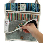 Curves Hemp Laptop Messenger Bag