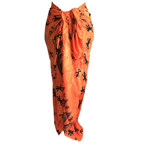 Eleanoras ORANGE BALI GECKO SARONG Sarongs