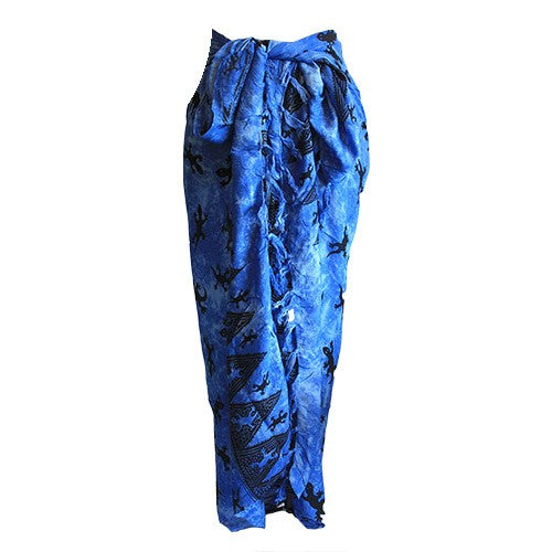 Eleanoras Blue Bali Gecko Sarong Sarongs
