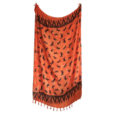 Eleanoras ORANGE BALI GECKO SARONG Sarongs