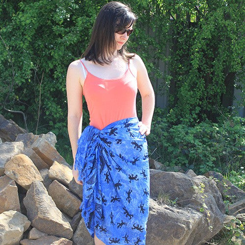 Blue Bali Gecko Sarong