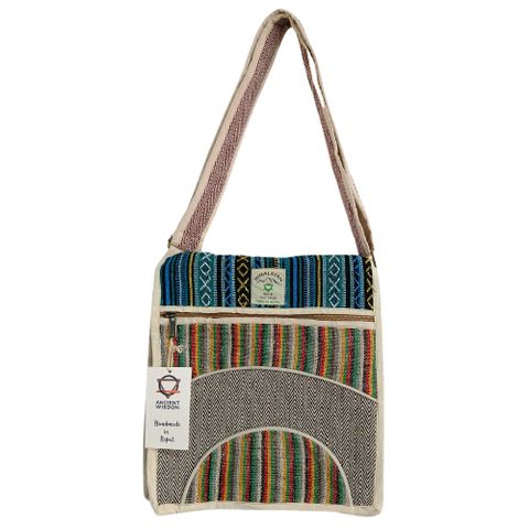 Curves Hemp Laptop Messenger Bag