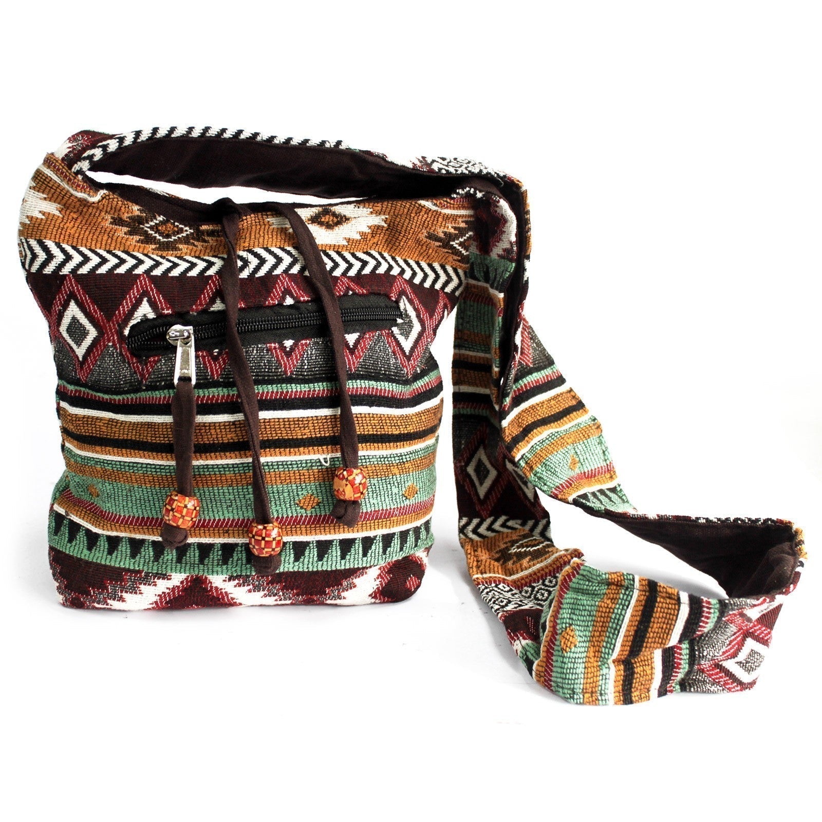 Eleanoras Chocolate Jacquard Sling Bag Bags & Purses