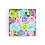 Baby Blessings Blues Soap Flower Gift Square Box