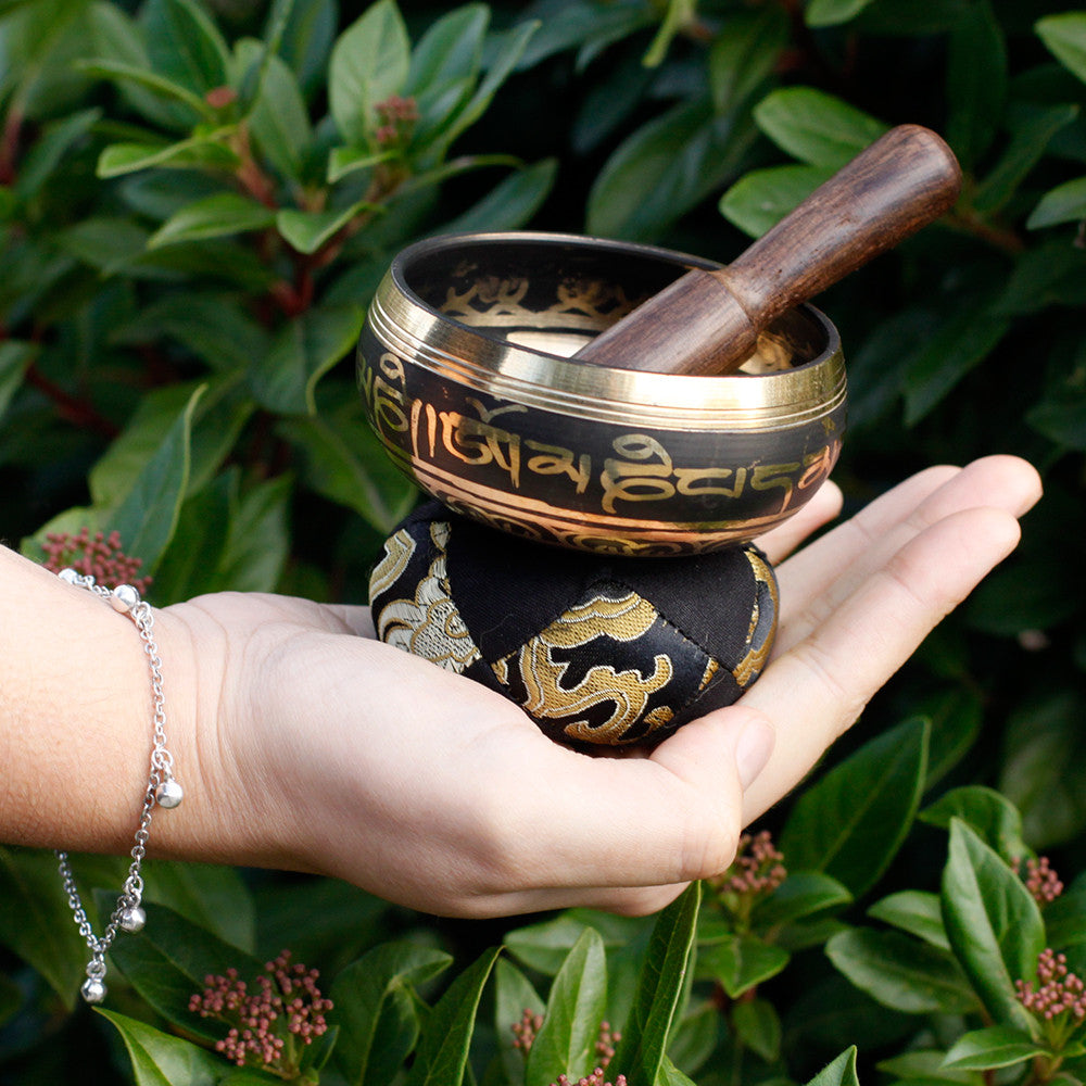 Black Mini Singing Bowl Gift Set