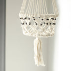 Eleanoras Single Beaded Macrame Pot Holder Large 