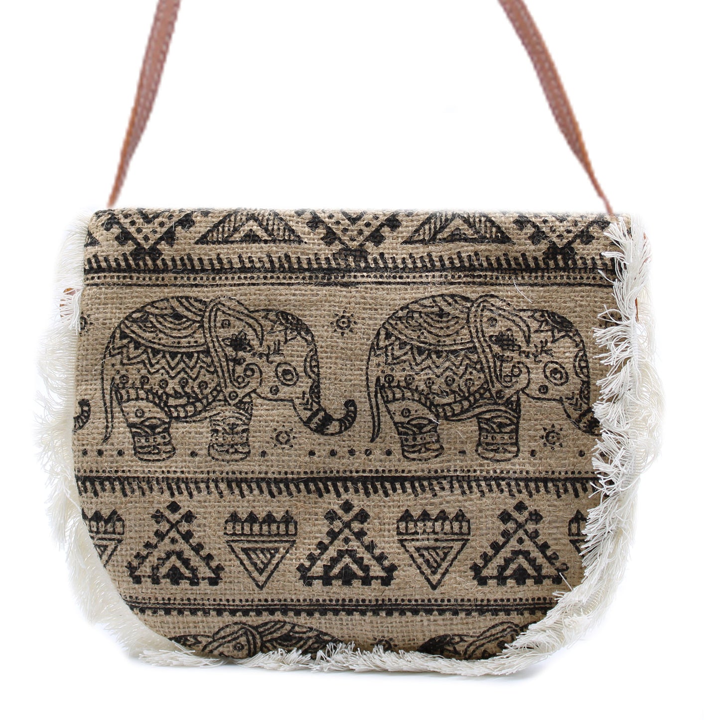 Eleanoras Elephant Print Embroidery Fab Fringe Bag Bags