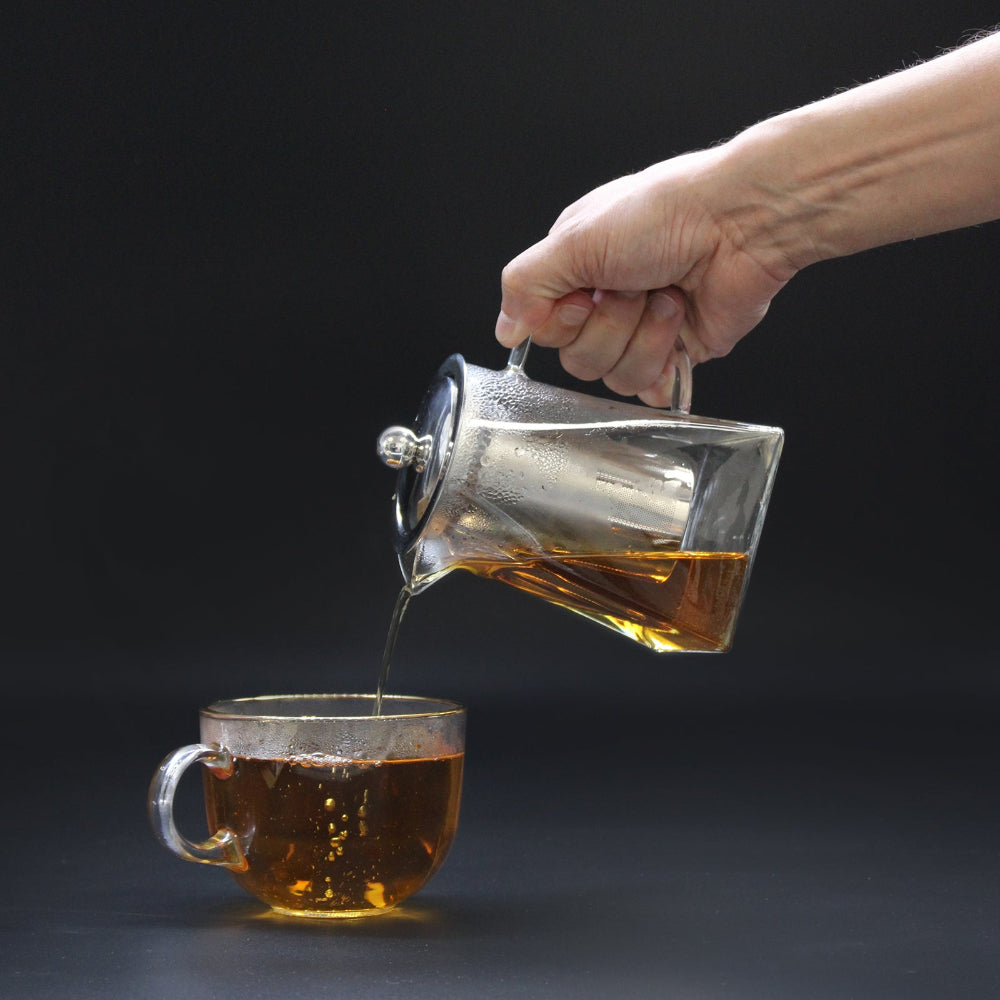 Eleanoras Tower Shape Glass Infuser Teapot  350ml Teapots