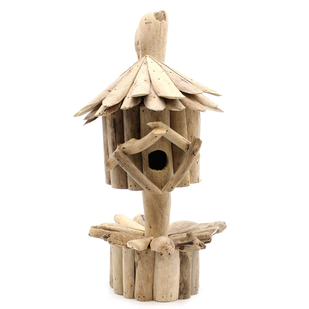 Eleanoras Driftwood Birdbox On Stand Bird & Wildlife Houses