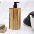 Eleanoras Square Natural Teakwood Soap Dispenser Bathroom Accessories