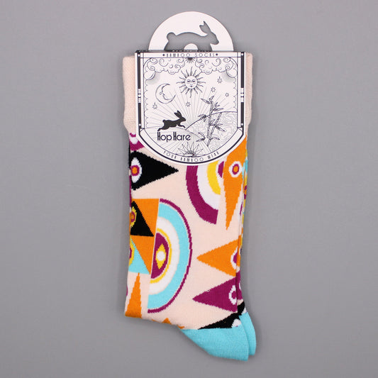 PSYCHEDELIC EVIL EYE BAMBOO SOCKS M/L SOCKS from Eleanoras