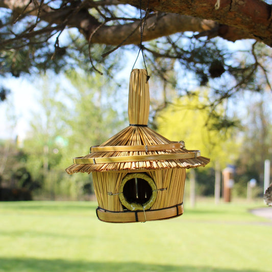 Eleanoras SEAGRASS SMALL ROUND BIRD BOX BIRD HOUSES & FEEDERS