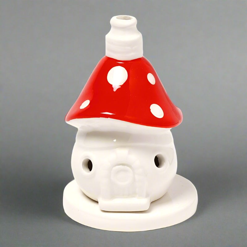 FAIRY TOADSTOOL HOUSE INCENSE CONE BURNER