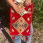 Eleanoras Red Kilim Messenger Festival Bag Bags
