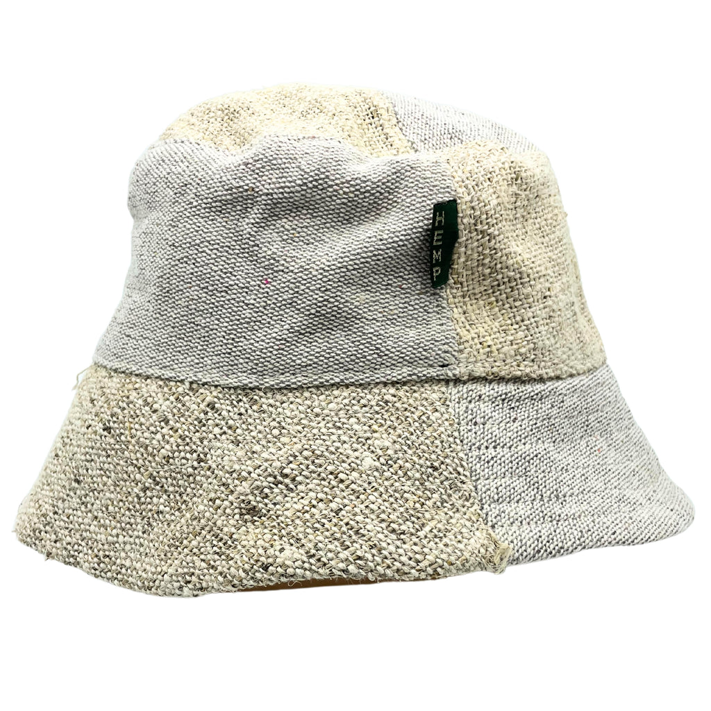 Eleanoras Patched Hemp & Cotton Boho Festival Hat - Natural Hats