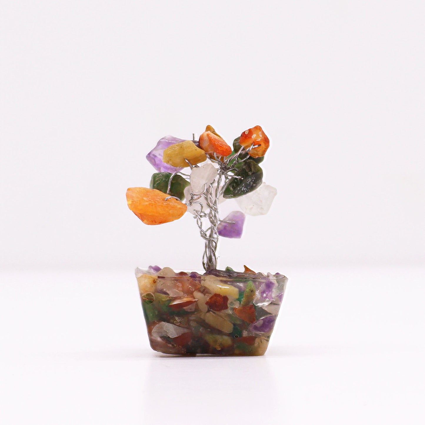 Eleanoras Multi Stone Mini Gemstone Tree on Orgonite Base Crystals