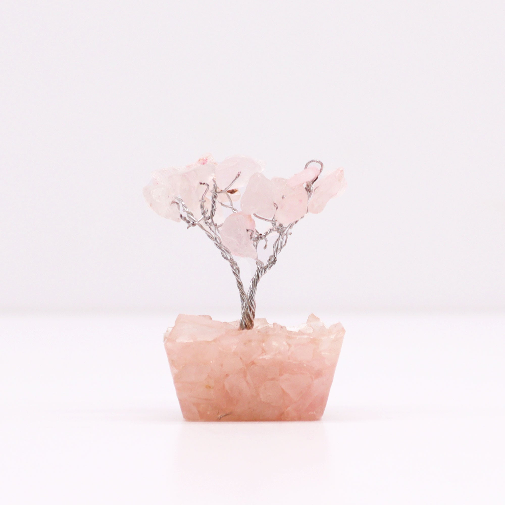 Eleanoras Rose Quartz Mini Gemstone Tree On Orgonite Base Crystals