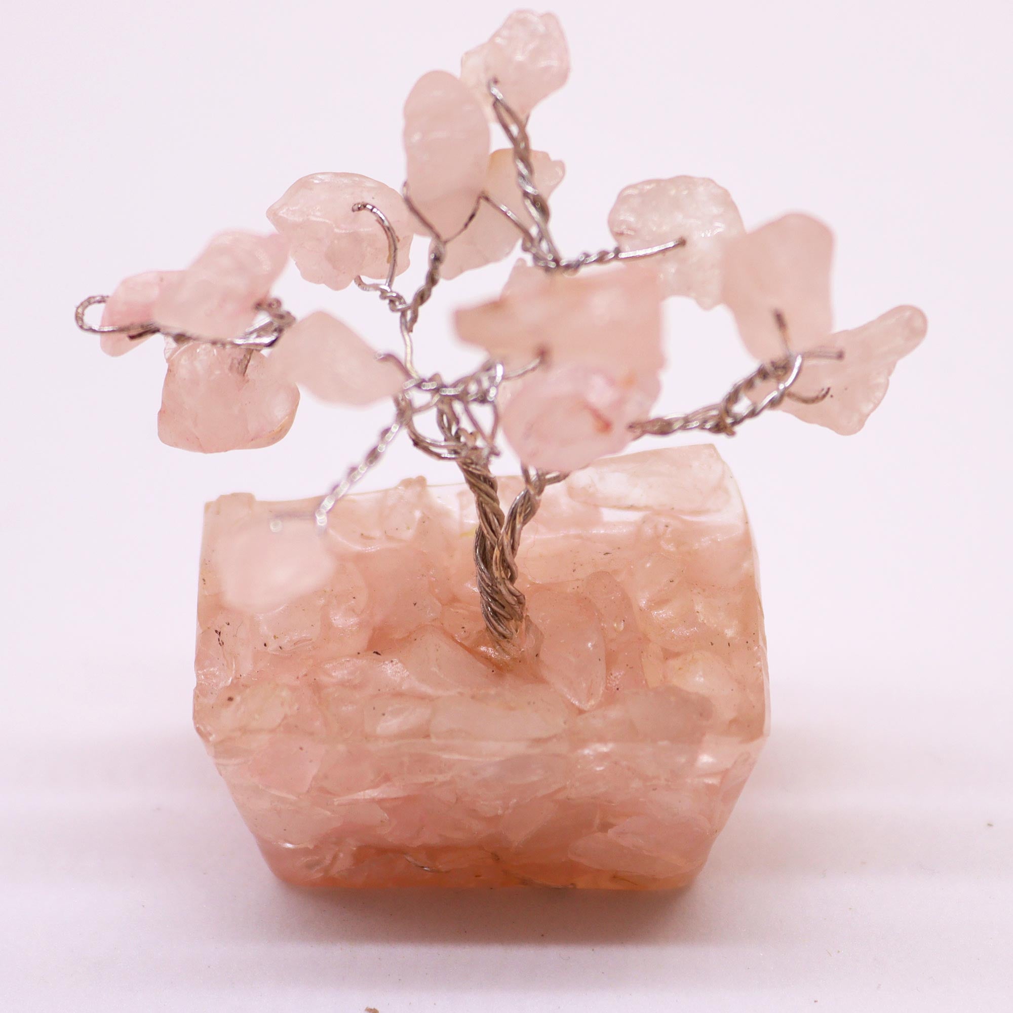 Eleanoras Rose Quartz Mini Gemstone Tree On Orgonite Base Crystals