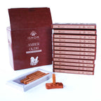 Amber Wood Pack of 15 Natural Incense Smudge Bricks and Burner