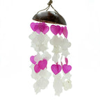 Eleanoras Coconut & Capiz Pink and White Windchime Windchimes