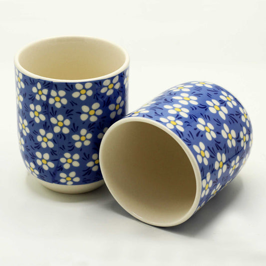 Blue Daisy Set Of 6 Herbal Tea Cups Cups from Eleanoras