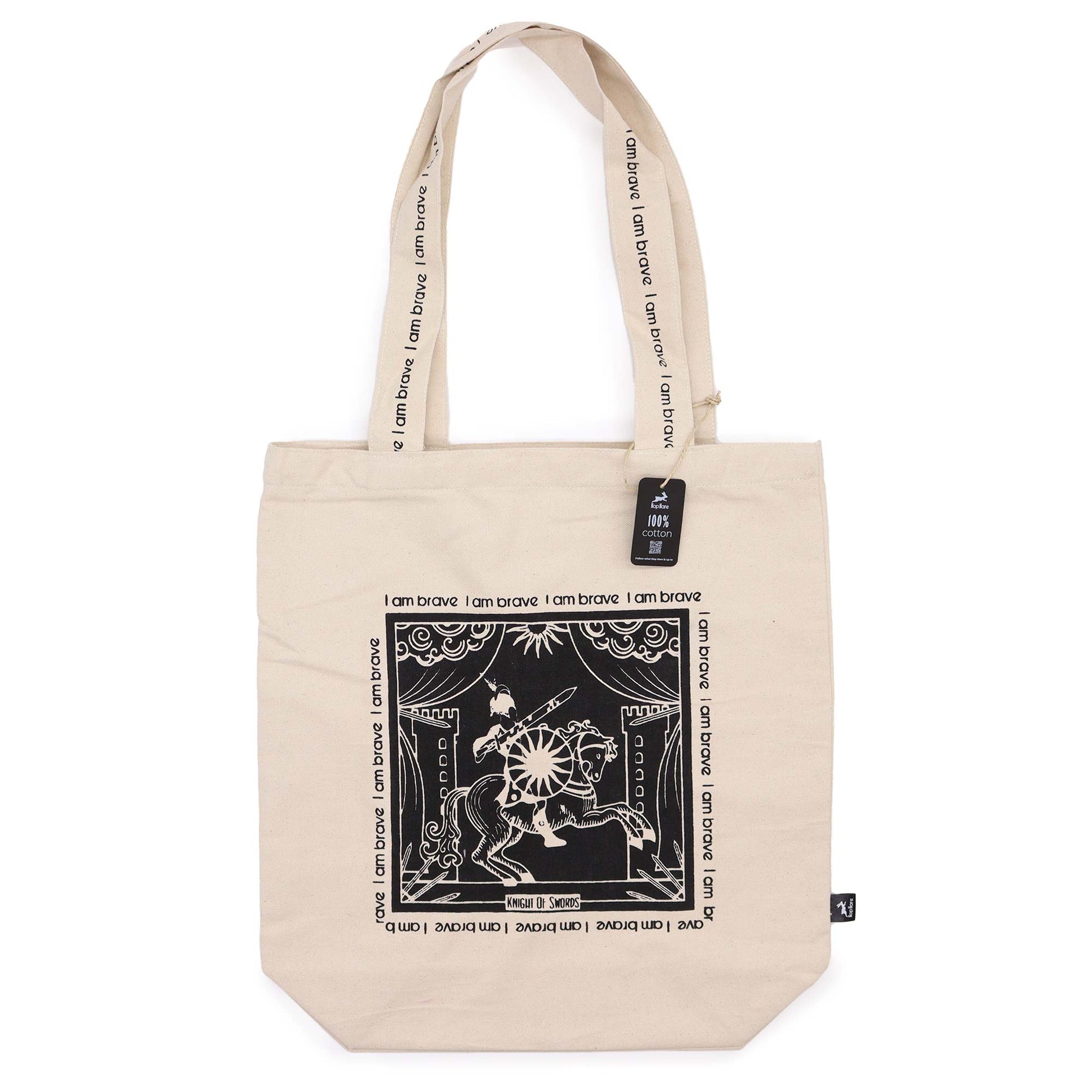 Eleanoras I AM BRAVE HOP HARE TOTE BAG Totes