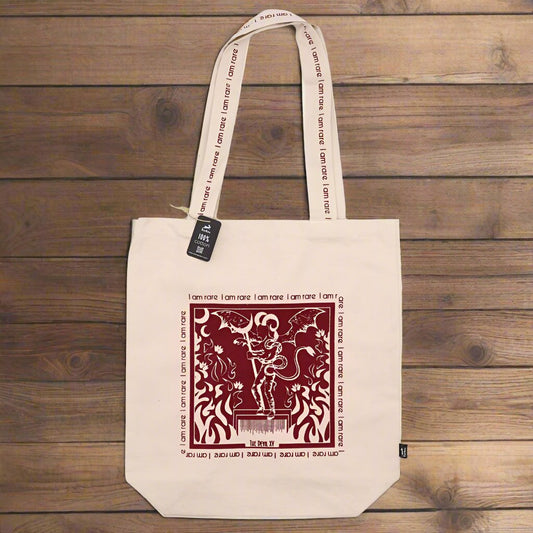 I AM RARE HOP HARE TOTE BAG TOTES & SHOPPING BAGS from Eleanoras