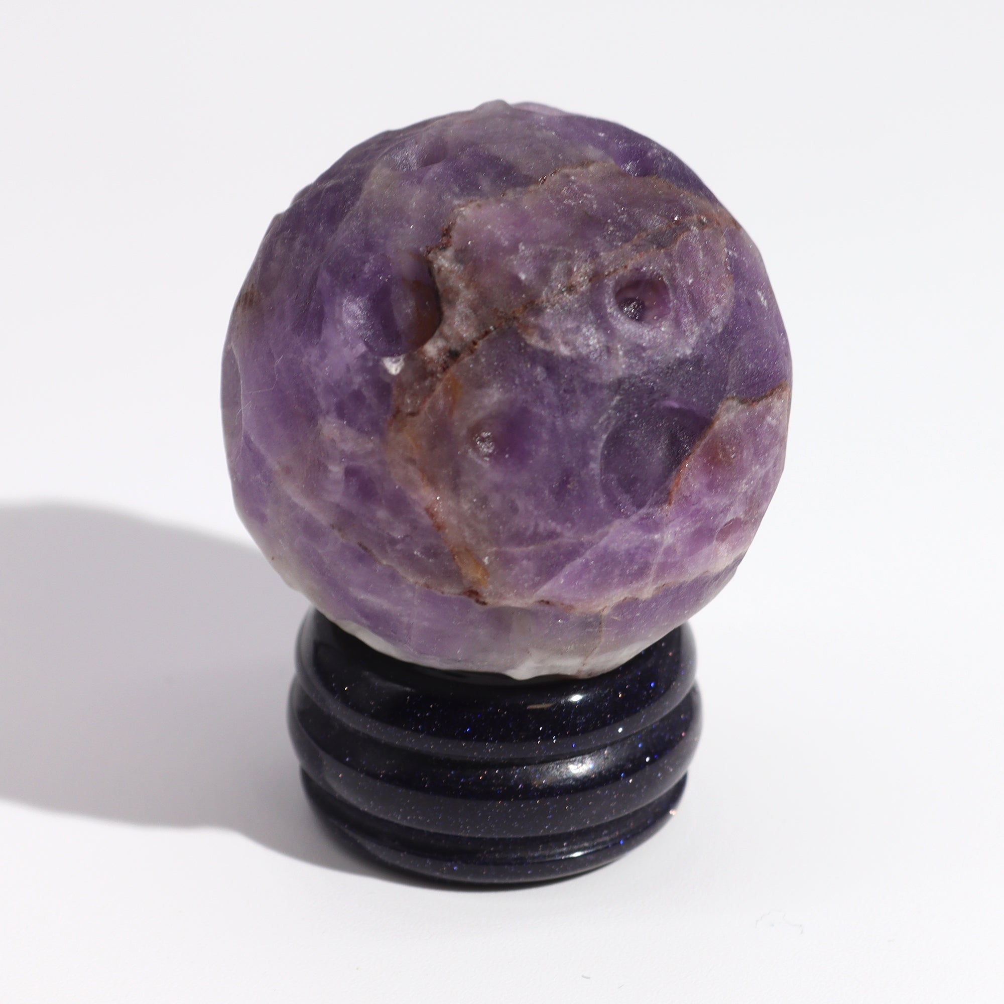 Eleanoras Amethyst Planet on a Sola Goldstone Stand (JUPITER) Gemstones
