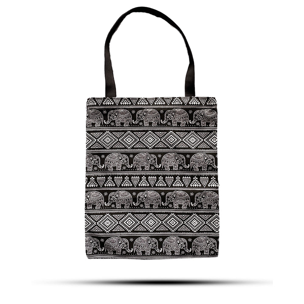 Eleanoras Elephants Motiff Classic Tote Zipper Bag Totes & Shopping Bags