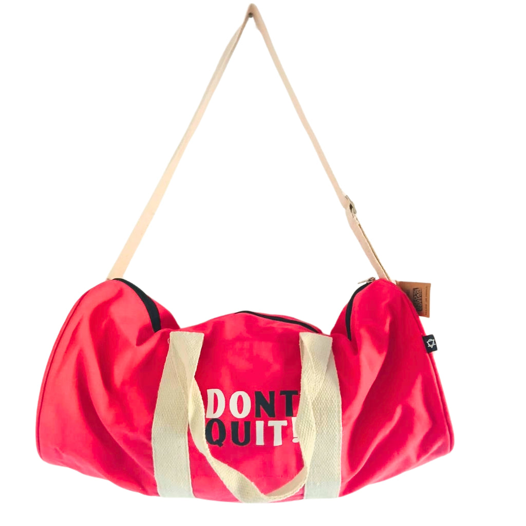 Eleanoras Don't Quit Cherry Pink Gym Bag 
