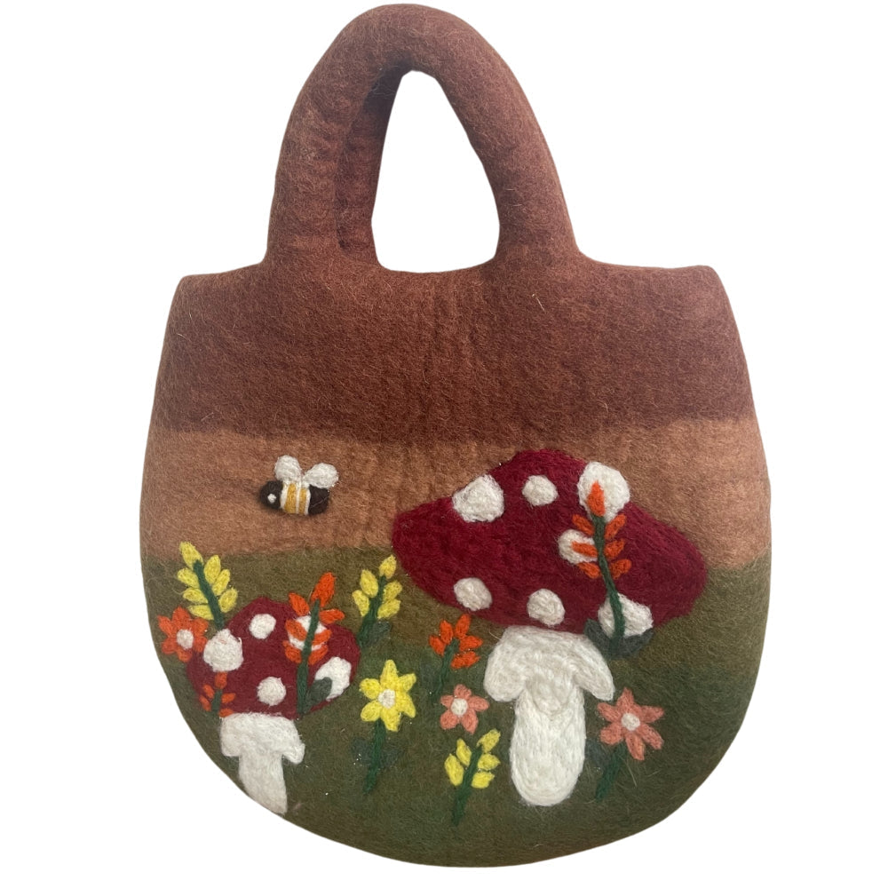 Eleanoras Mushroom Garden Felted Bag Bags & Purses