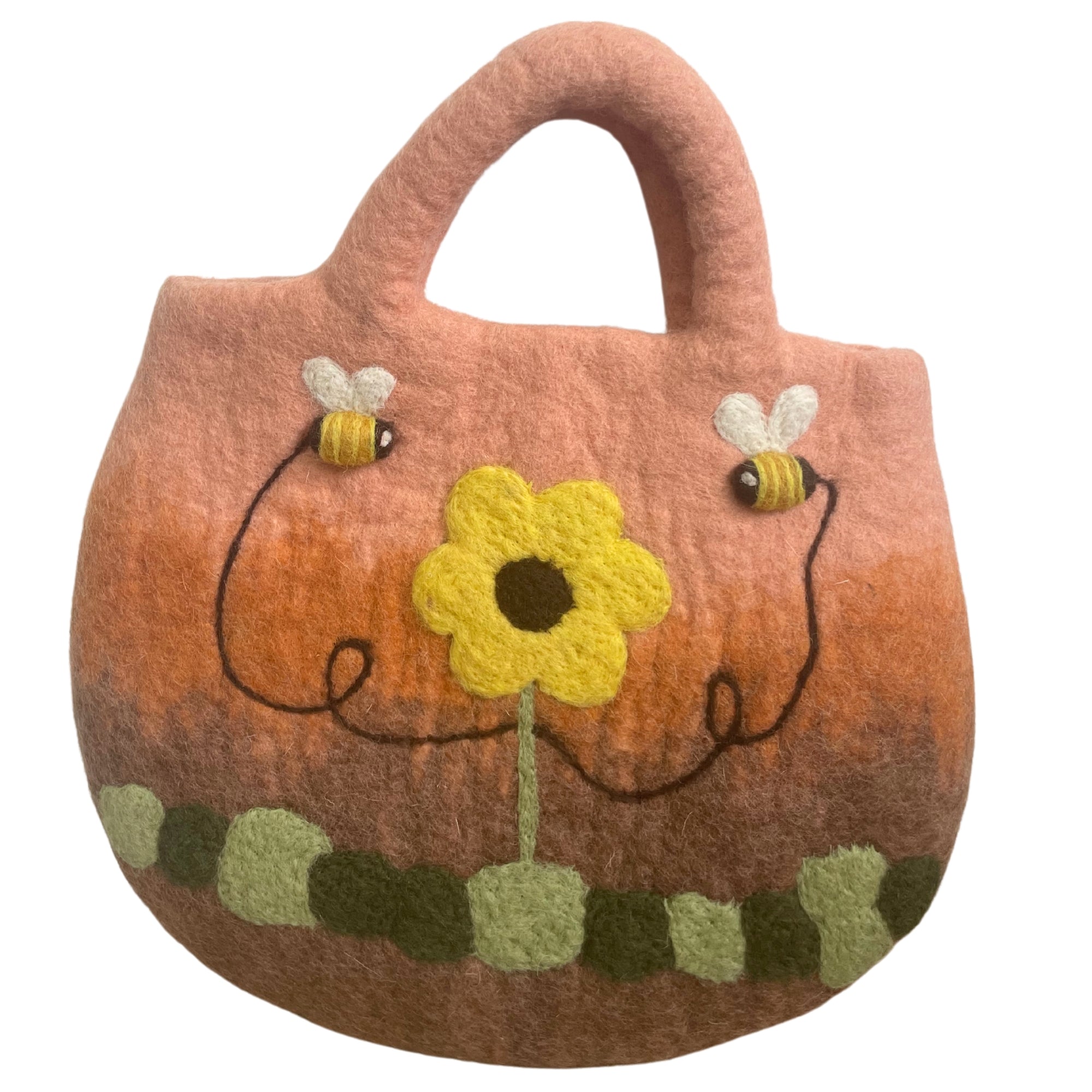 Eleanoras Sun Flower & Bees Felted Bag Bags & Purses