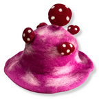 Eleanoras Felted Mushroom Hat Shocking Pink Hats