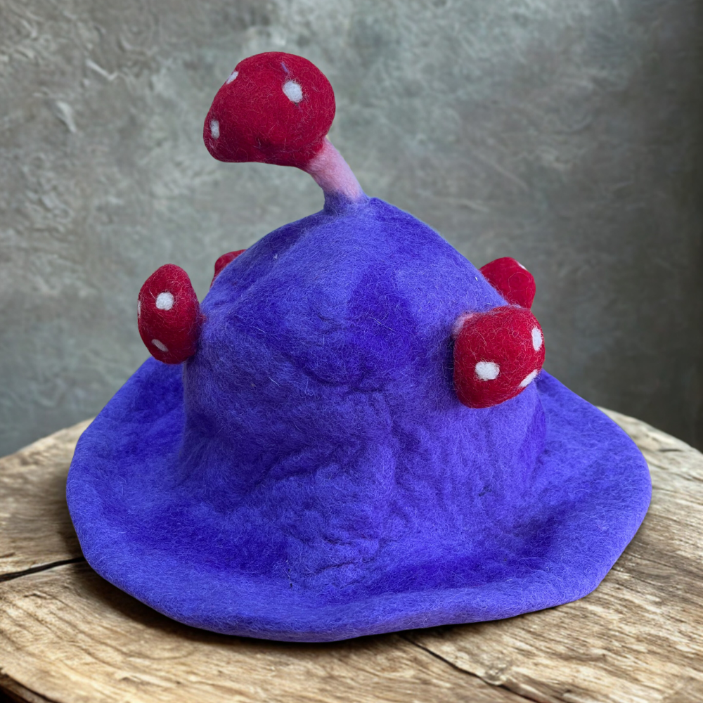 Eleanoras Dreamy Purple Haze Felted Mushroom Hat Hats