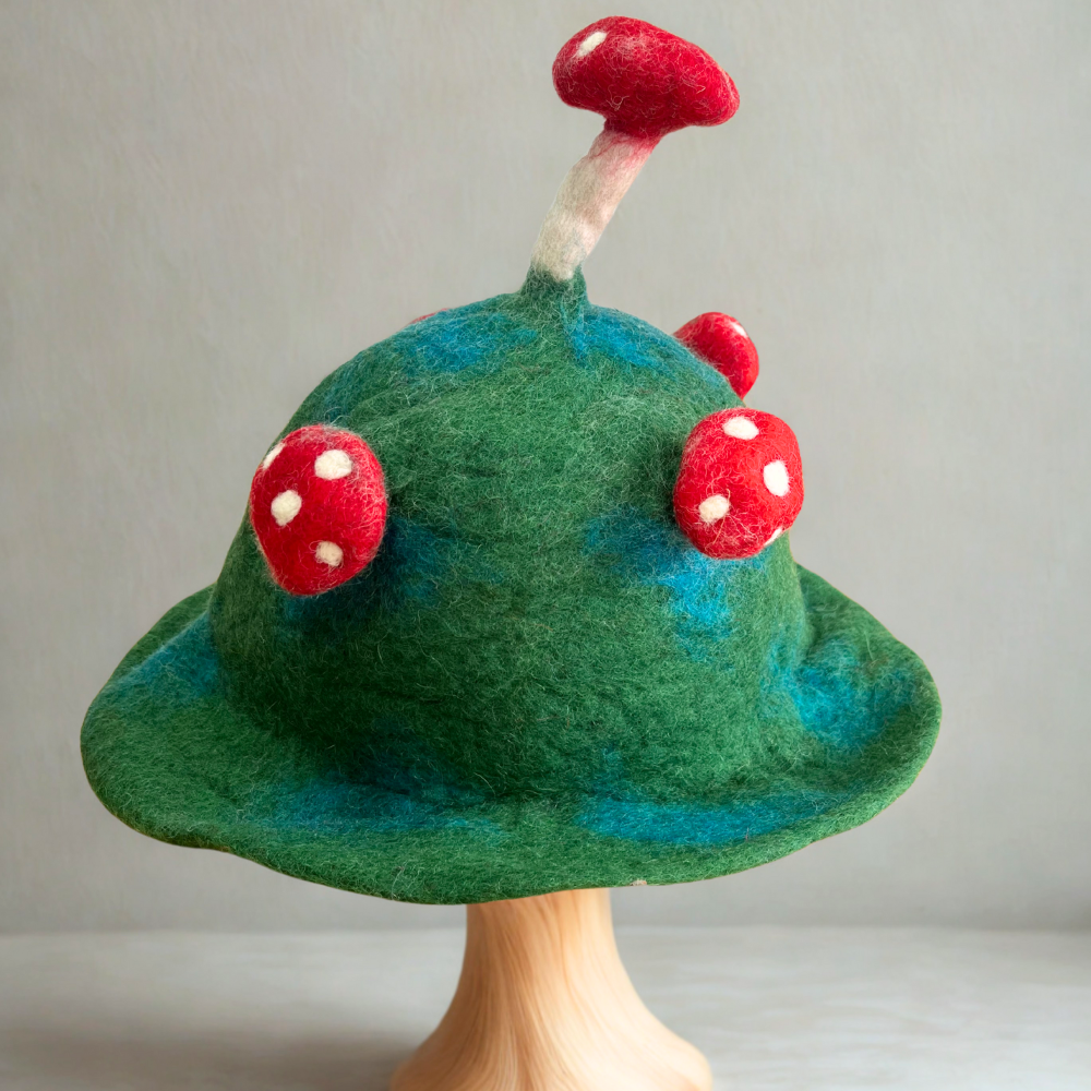Eleanoras Moss Mountain Green Mushroom Hat Hats