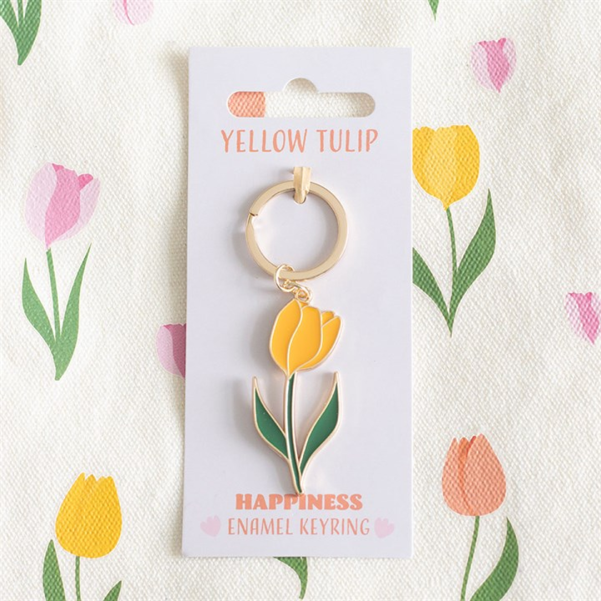 Yellow Tulip Keyring