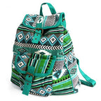 Teal  Jacquard  Backpack