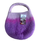 Bee Lavender Shades Water Felted Bee Bag