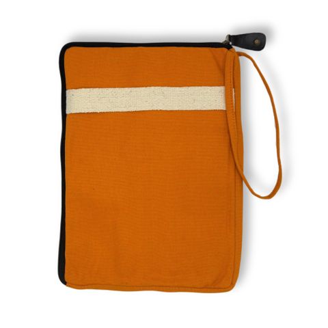 Orange Canvas Tablet Pouch