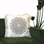 Bronze Lotus Mandala  Cushion Cover
