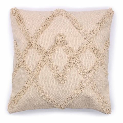 Cream Lux Criss-Cross Classic Cushion Cover