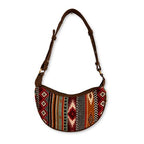 Rich Browns Jacquard Hobo Bag