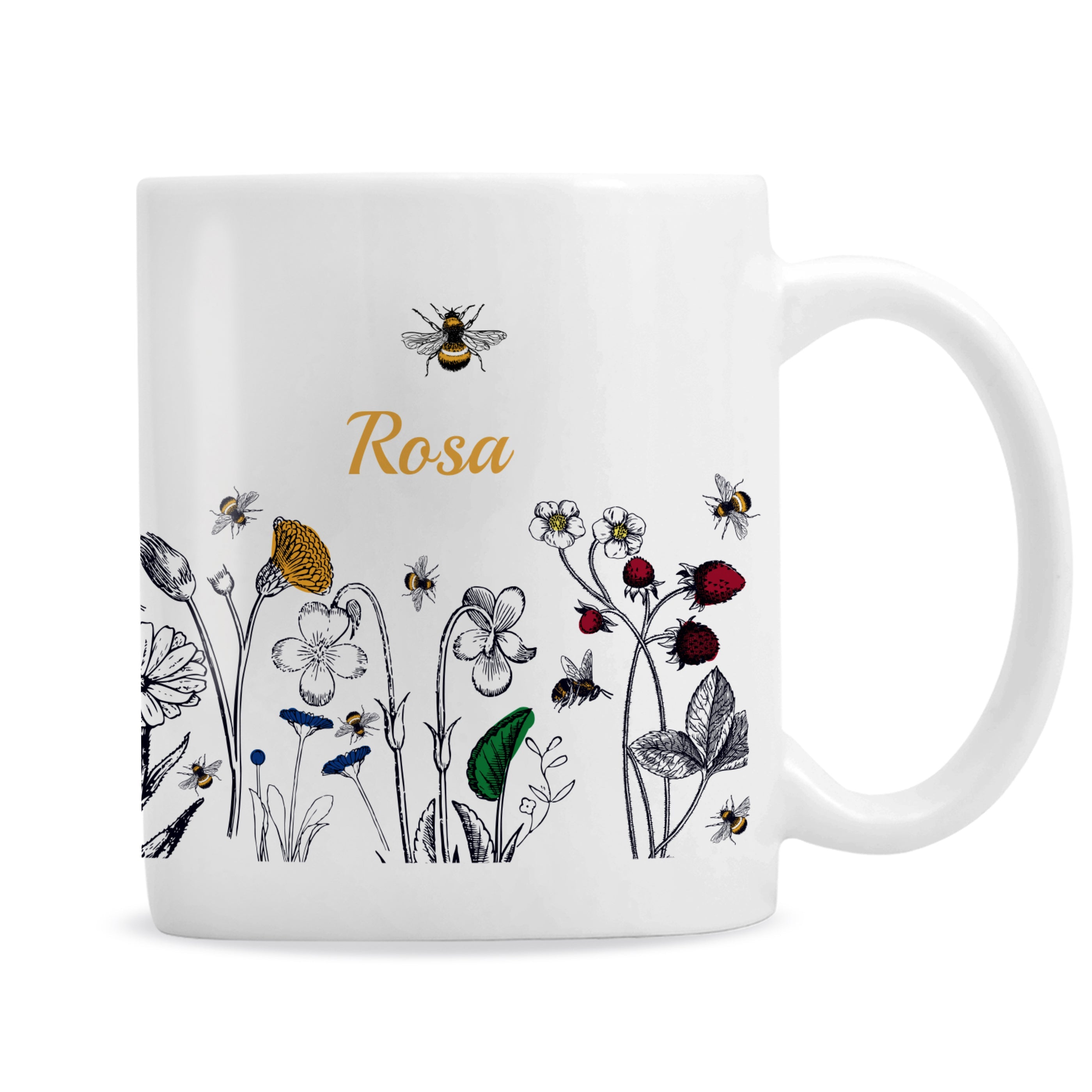 Eleanoras Personalised Wild Flowers Mug Mugs